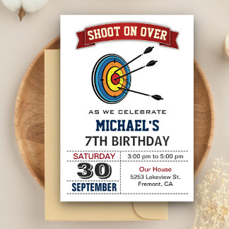 Archery Birthday Party Einladung