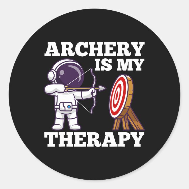 Archery Bow Hunting Archer Runder Aufkleber (Vorderseite)