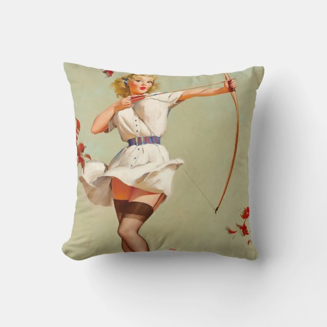 Archery Button-Up Girl Kissen (Vorderseite)