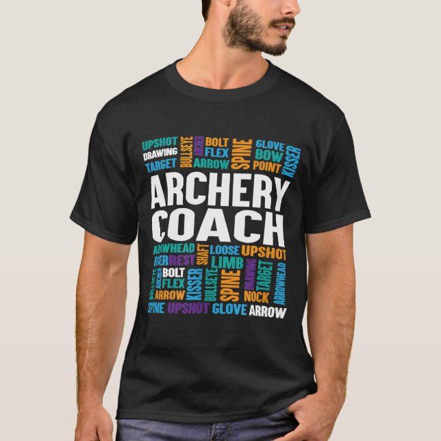 Archery Coach Point Player Team Instructor T-Shirt (Vorderseite)