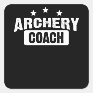 Archery Coach Quadratischer Aufkleber