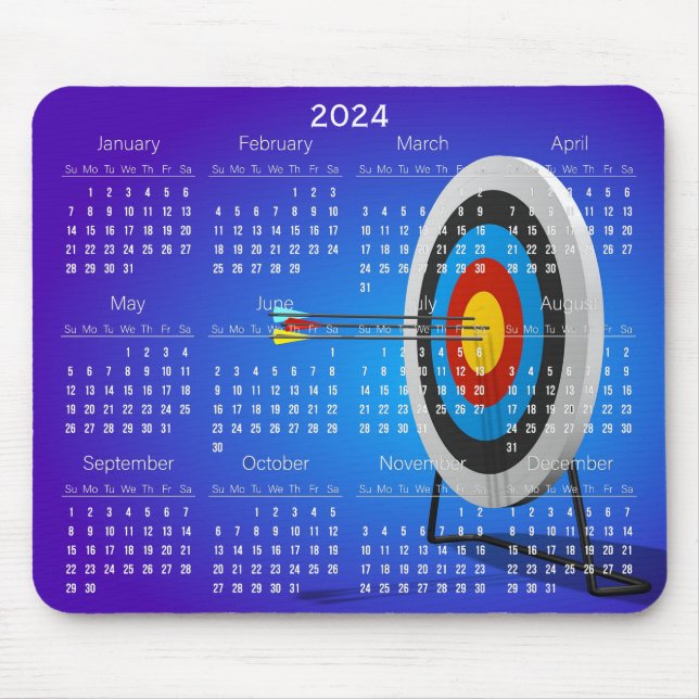 Archery Design 2024 Kalender Mousepad (Vorne)