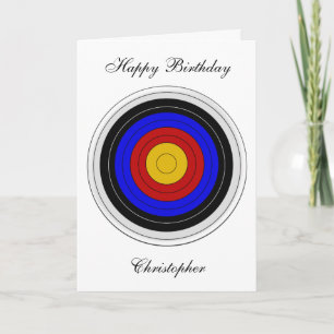 Archery Design Just Add Name Birthday Karte