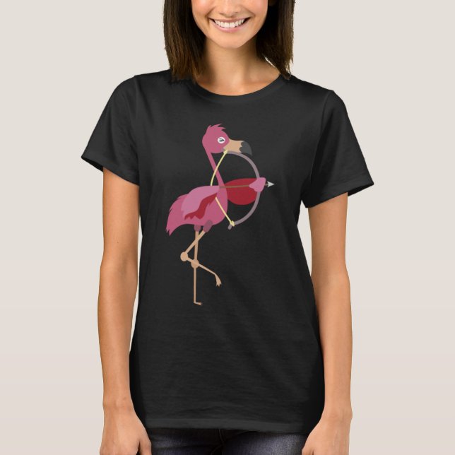 Archery Flamingo Bow and Arrows Archer Animals T-Shirt (Vorderseite)
