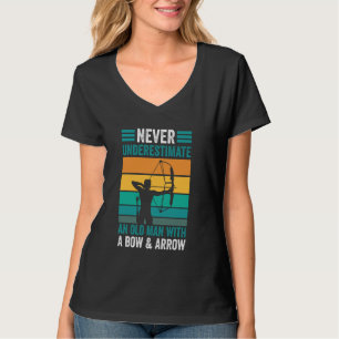 Archery Funny Archer Alter Mann mit Bow & Arrow T-Shirt