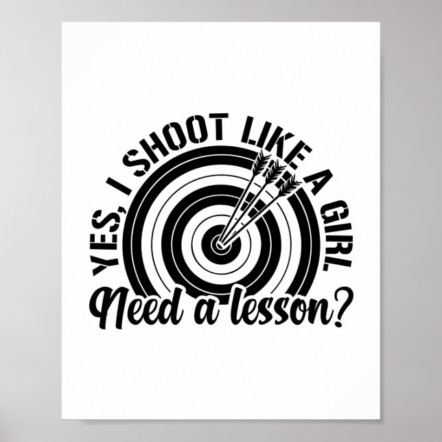 Archery Girl | Archers Sport Geschenkidee Poster (Vorne)