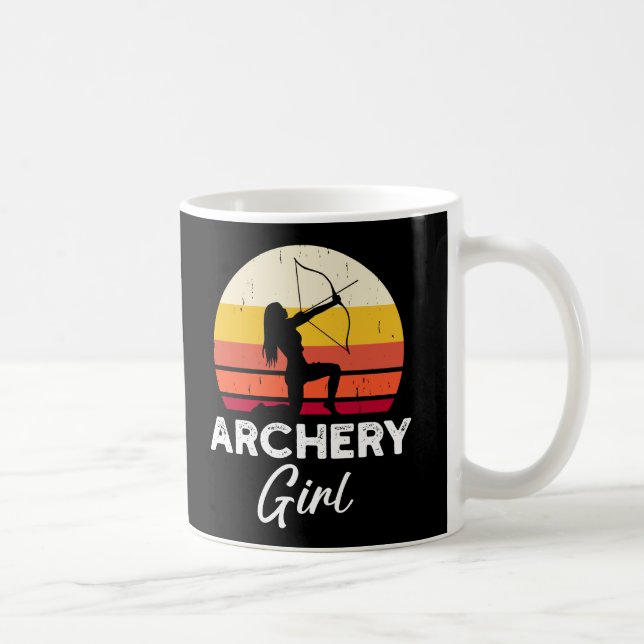 Archery Girl Bow und Arrow Kaffeetasse (Rechts)