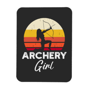 Archery Girl Bow und Arrow Magnet