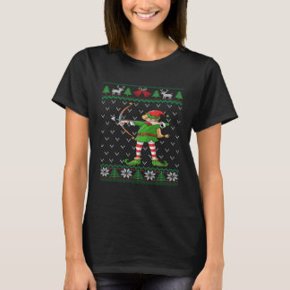 Archery Girl Elf Female Archer Ugly Christmas Bow T-Shirt