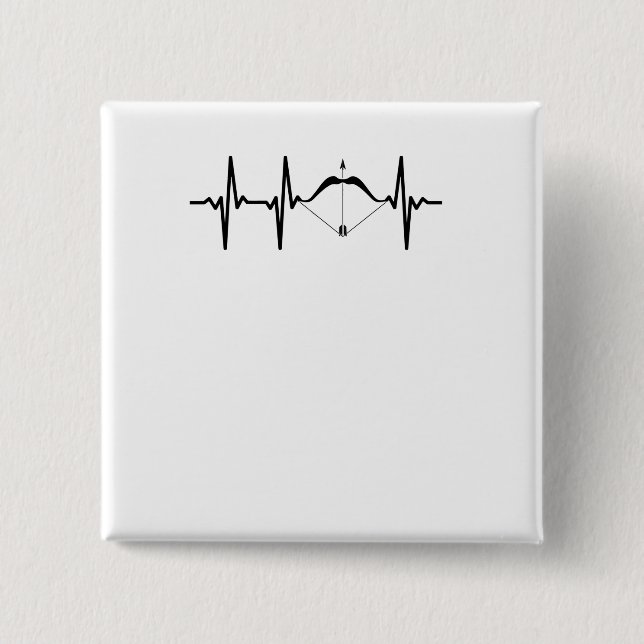 Archery Heartbeat Bow and Arrow Archer Button (Vorderseite)
