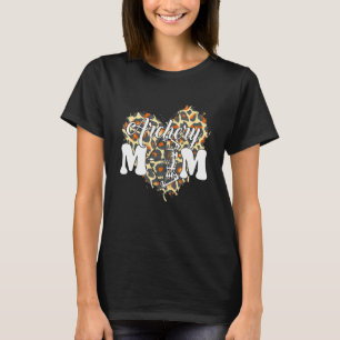 Archery Mama Leopard Heart Game Day Cheer Mama Mot T-Shirt