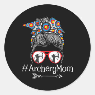 Archery Mama - Mothers Day Bowhunter Archer Bowman Runder Aufkleber