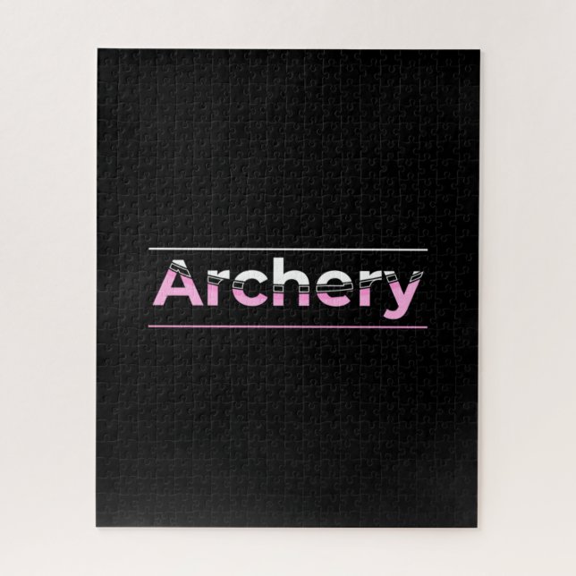 Archery Minimalistisch Modern Art - Rosa Arche Puzzle (Vertikal)