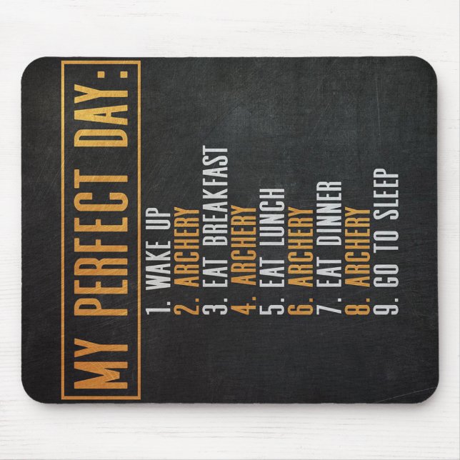 Archery Perfect Day | Bogenschießleder Mousepad (Vorne)