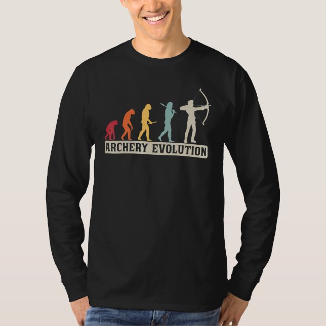 Archery Retro Vintag Archery Evolution T-Shirt (Vorderseite)
