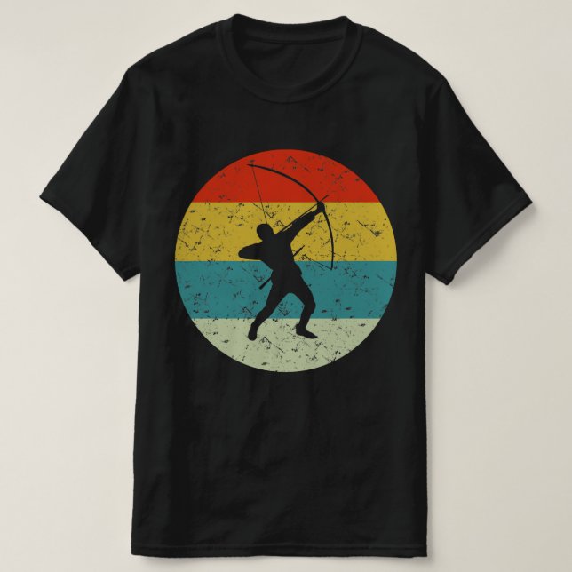 Archery Retrovinatstil T-Shirt (Design vorne)