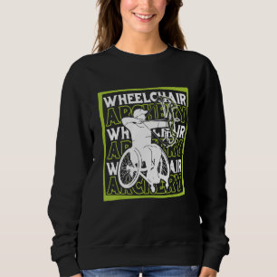 Archery Rollstuhl Bowman Arrow Bow Zielarcher Sweatshirt