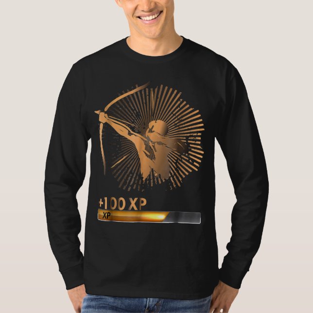 Archery Skill Plus 100 Xp Gamer Graphic T-Shirt (Vorderseite)