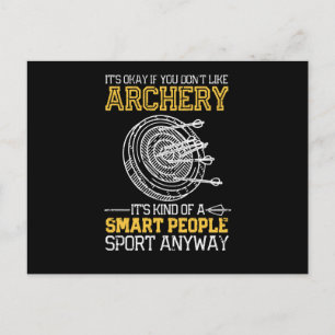 Archery Smart People Sport Arrow Bow Postkarte