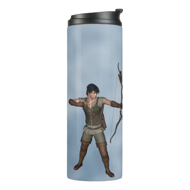 Archery Sport Archer Jäger Personalisieren Thermosbecher (Nach links gedreht)