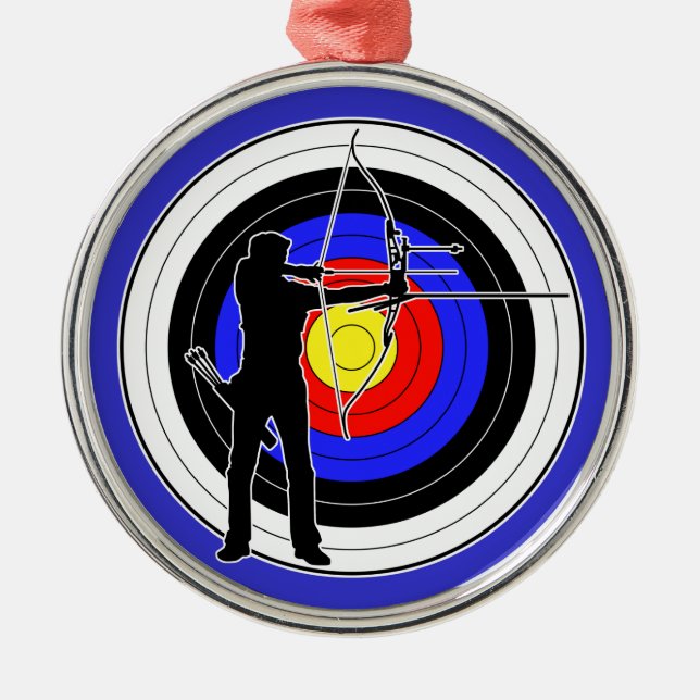 Archery & target 01 ornament aus metall (Vorne)