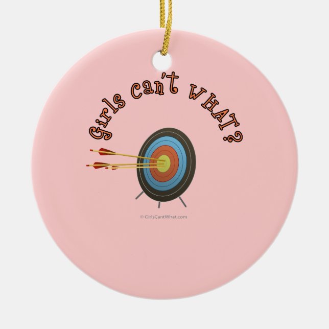Archery Target Bullseye Keramik Ornament (Vorne)