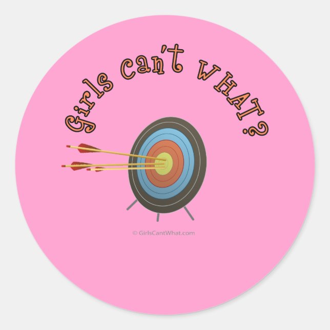 Archery Target Bullseye Runder Aufkleber (Vorderseite)