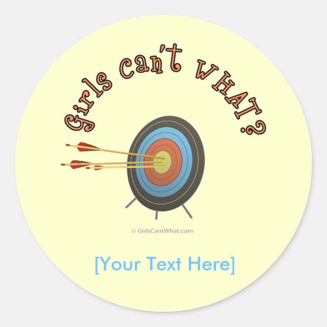 Archery Target Bullseye Runder Aufkleber (Vorderseite)