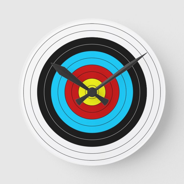 Archery Target Clock Runde Wanduhr (Vorderseite)