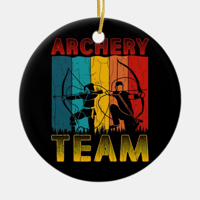 Archery Team Funny Archer Arrow Bow Jagd Keramik Ornament (Vorne)