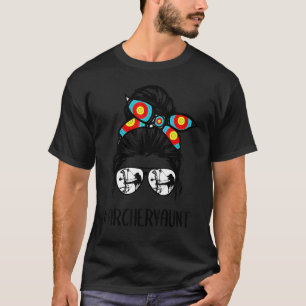 Archery Tunt Life Messy Bun Haar Brille Mutter T-Shirt