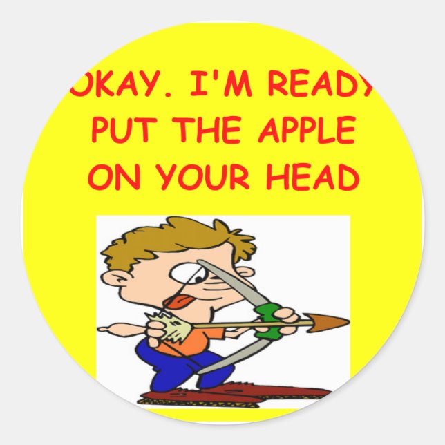 ARCHERY Witz Runder Aufkleber (Vorderseite)