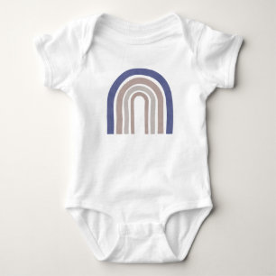 Arches der Mitte des Jahrhunderts - Blau und Beige Baby Strampler