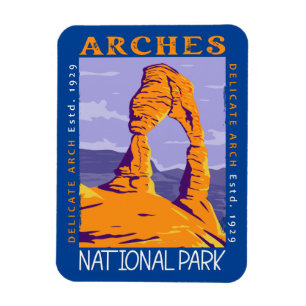 Arches National Park Delikater Arch Vintage Magnet