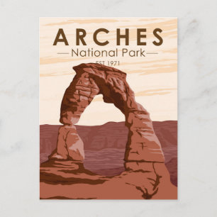 Arches National Park Delikater Arch Vintage Postkarte