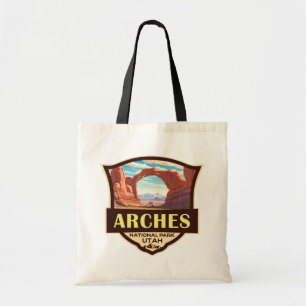 Arches National Park Illustration Retro Tragetasche