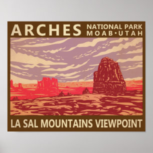 Arches National Park La Sal Mountains Ausblick Poster