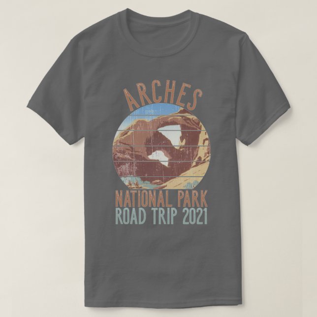 ARCHES NATIONAL PARK STRASSE TRIP 2021 Doppelbogen T-Shirt (Design vorne)