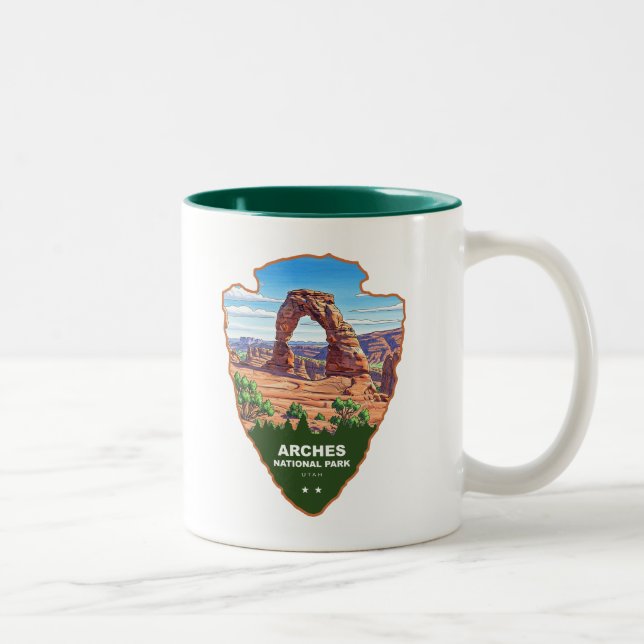 Arches National Park Utah Arrowhead Zweifarbige Tasse (Rechts)