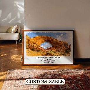 Arches National Park Utah Poster, Aquarell Poster