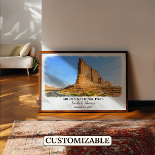 Arches National Park Utah Poster, Aquarell Poster