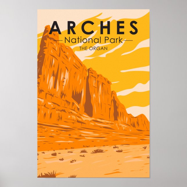 Arches National Park Utah Vintage Orgel Poster (Vorne)