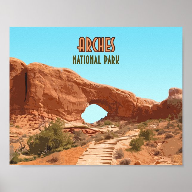 Arches National Park Utah Vintage Poster (Vorne)