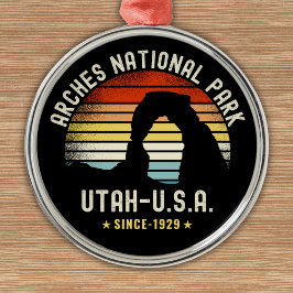 Arches National Park Utah Vintage Sunset Ornament Aus Metall
