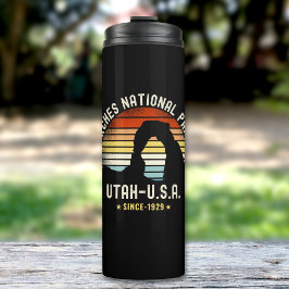 Arches National Park Utah Vintage Sunset Thermosbecher