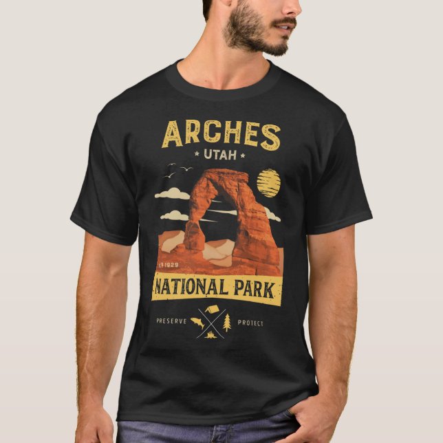 Arches National Park Vintag Utah Shirt Essentia (Vorderseite)