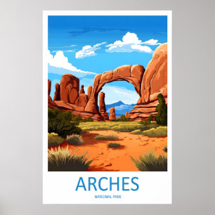 Arches National Park Vintage-Reiseposter Ski Poster