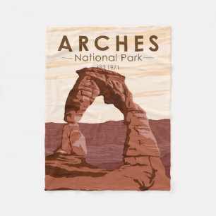 Arches National Park Zarter Bogen Vintage Fleecedecke