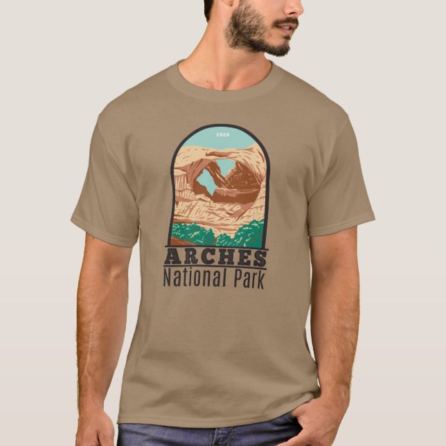 Arches Nationalpark Doppelbögen Vintag T-Shirt (Vorderseite)