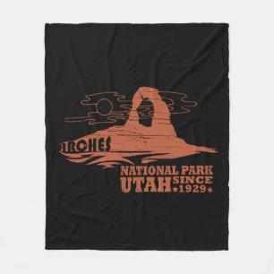 Arches Nationalpark Moab Utah Vintage Kunst Fleecedecke